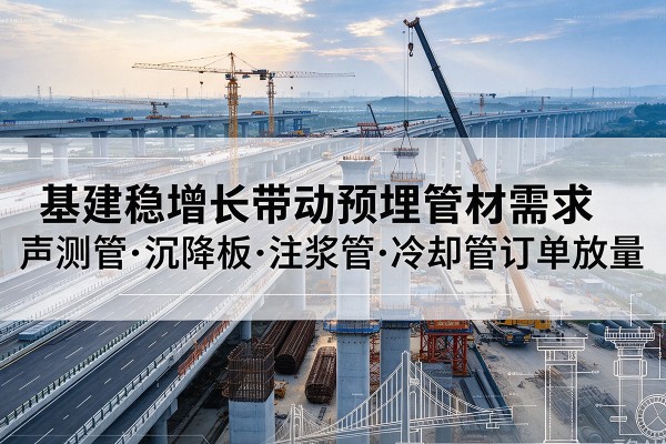 吴中基建稳增长带动预埋监测管材需求，声测管、沉降板、注浆管订单持续放量