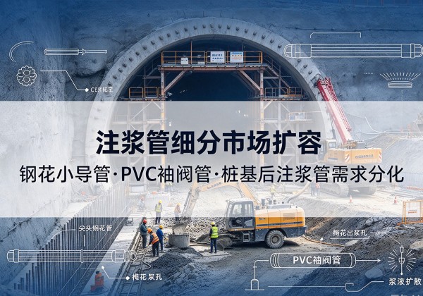 吴中注浆管细分市场扩容，隧道钢花小导管、PVC 袖阀管、桩基后注浆管需求分化